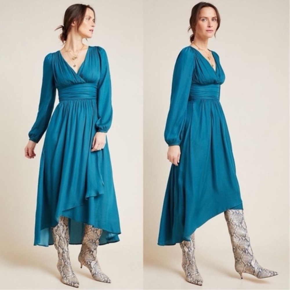 NWT Anthropologie Gwendolyn Dress Size US 4, Turquoise